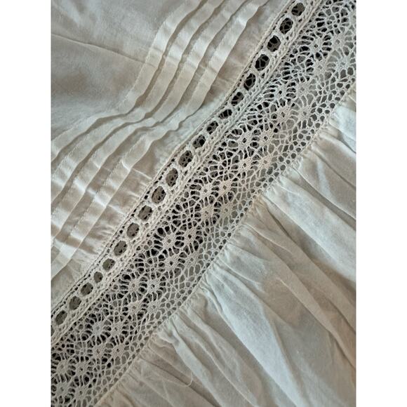 THE GREAT Dress Women’s Large The Short Nightingale Mini White Peasant Farmhouse - Picture 14 of 16